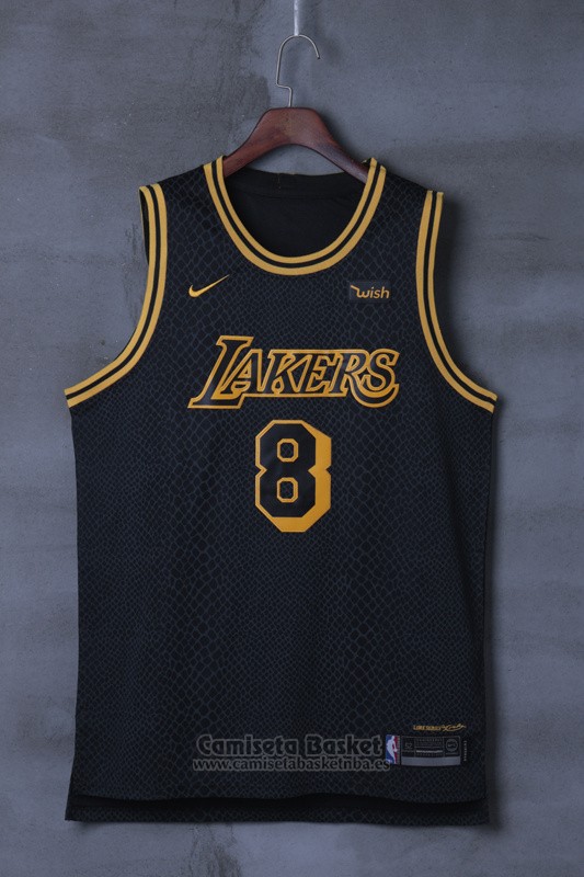 Camiseta Los Angeles Lakers Kobe Bryant Ciudad #8 2017-18 Negro